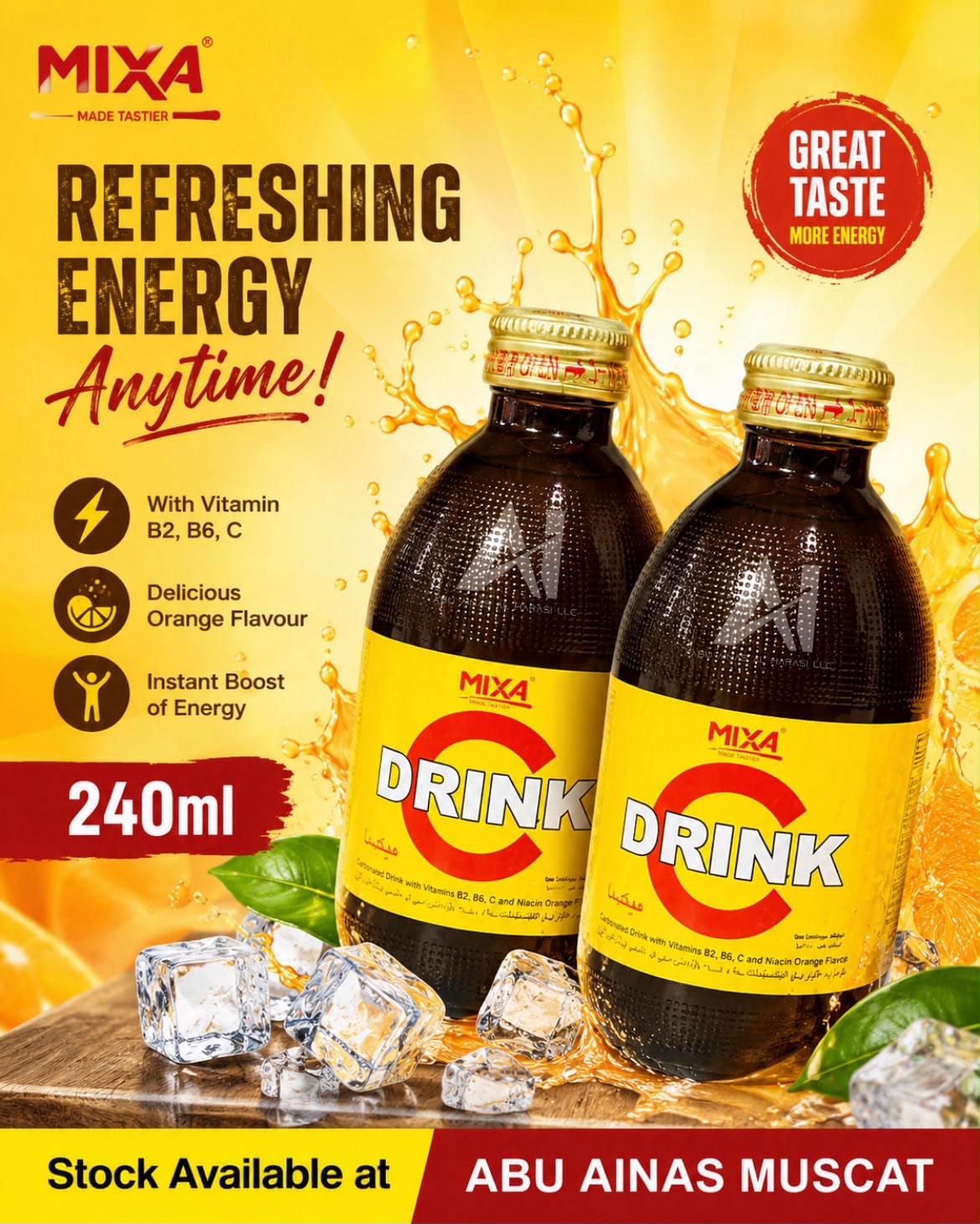 Mixa Orange Energy Drink
